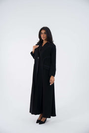 Midnight Blazer Crepe Abaya