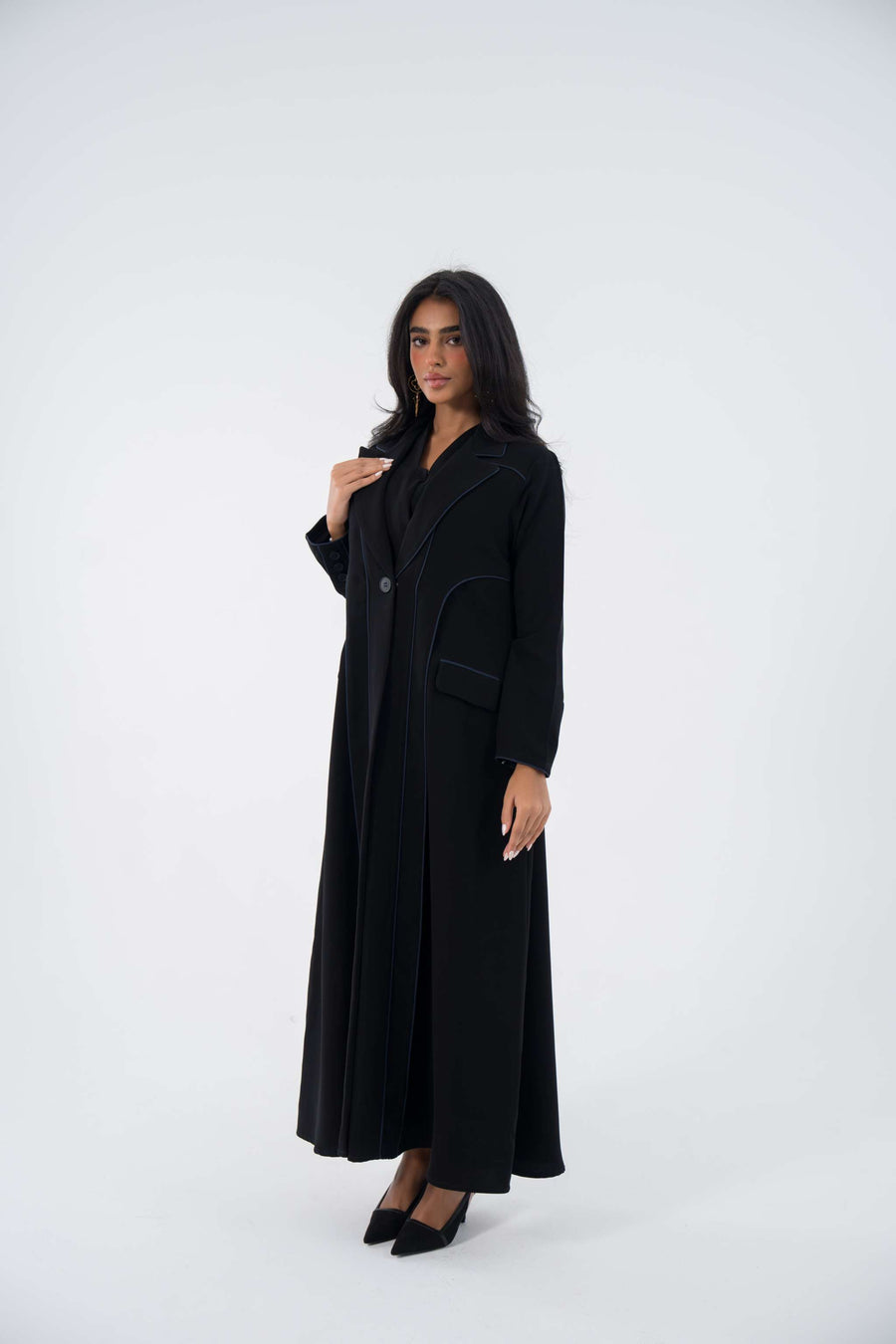 Midnight Blazer Crepe Abaya