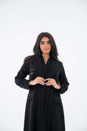 Midnight Blazer Crepe Abaya