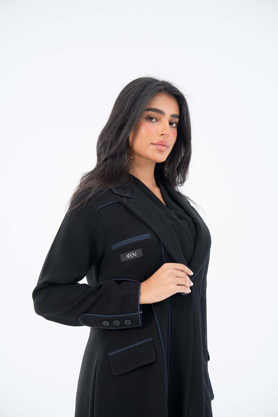 Midnight Blazer Crepe Abaya