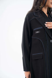 Midnight Blazer Crepe Abaya