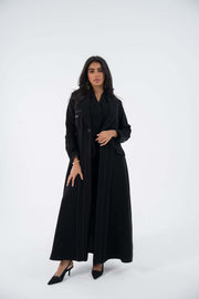 Midnight Blazer Crepe Abaya