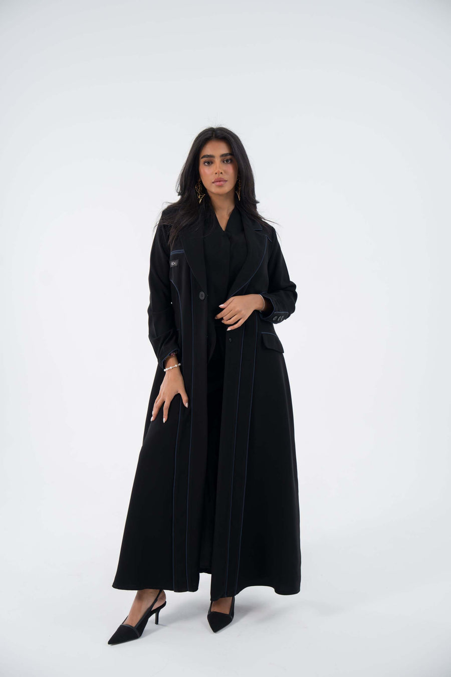 Midnight Blazer Crepe Abaya