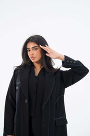 Midnight Blazer Crepe Abaya