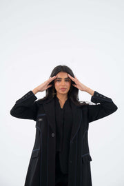 Midnight Blazer Crepe Abaya