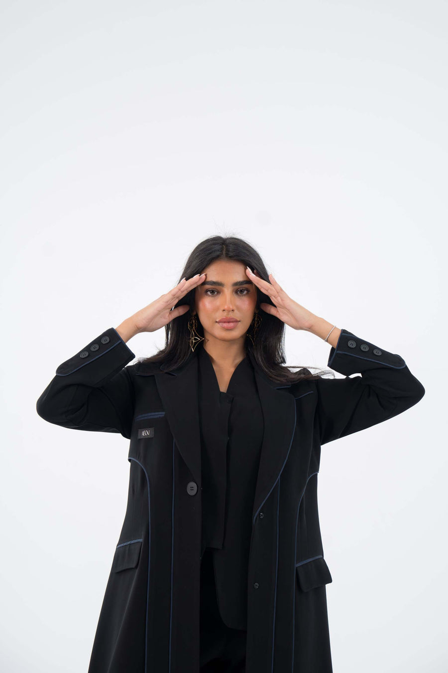 Midnight Blazer Crepe Abaya