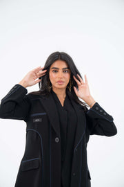 Midnight Blazer Crepe Abaya