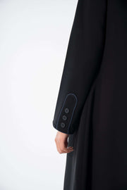 Midnight Blazer Crepe Abaya