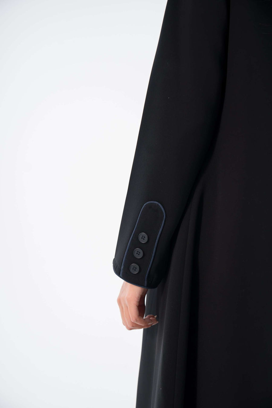 Midnight Blazer Crepe Abaya