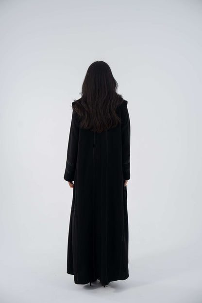 Ebony Blazer Crepe Abaya