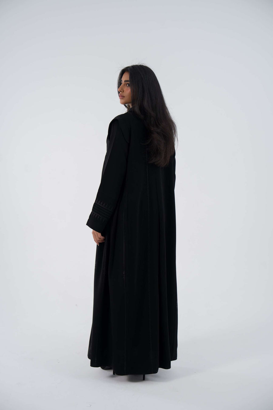 Coal Blazer Crepe Abaya