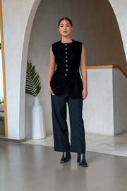 Black Velvet Vest