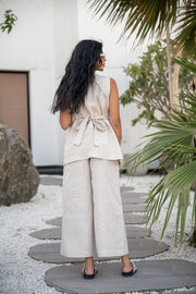 Vest Linen Beige Modern