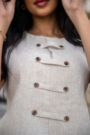 Vest Linen Beige Modern