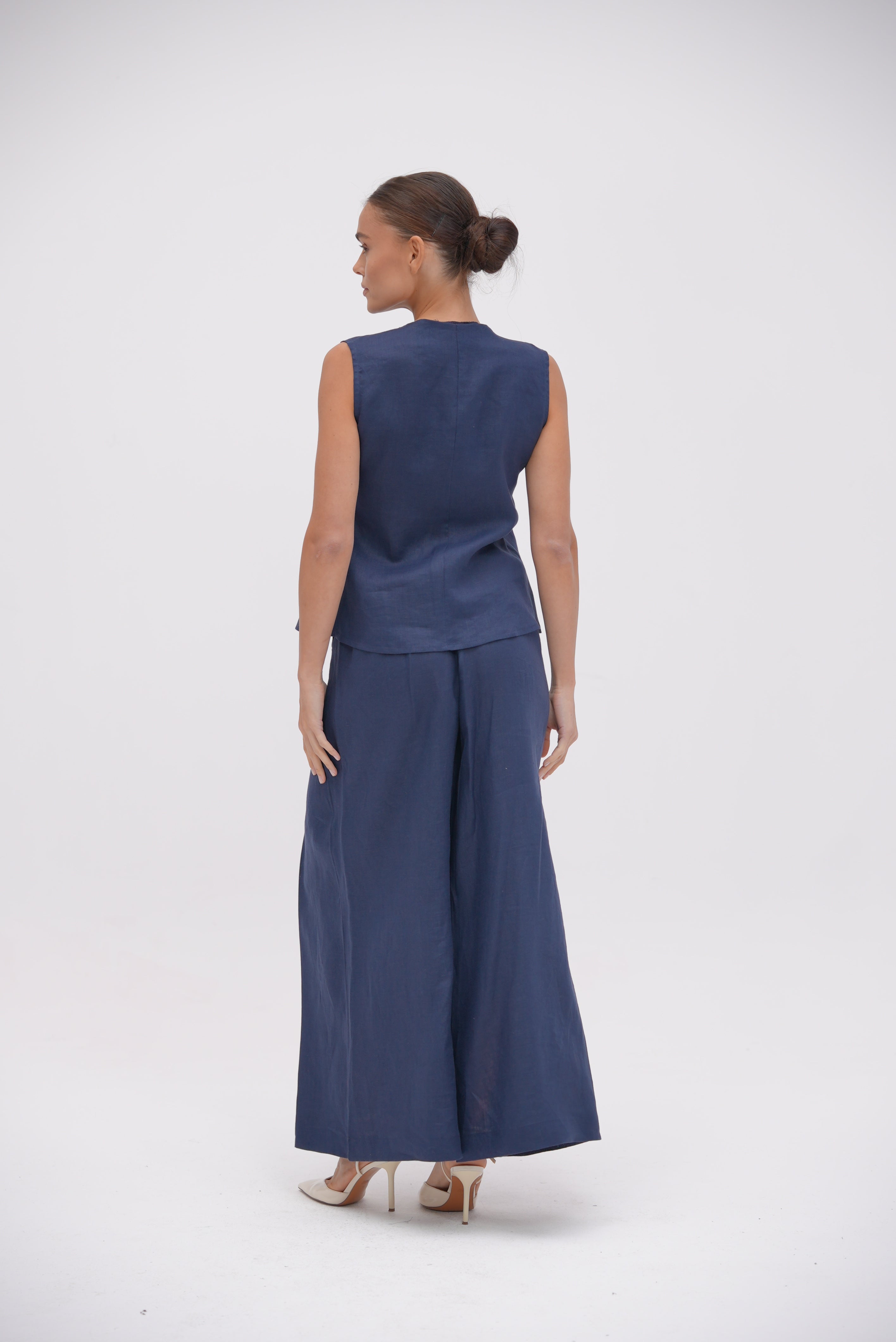 Navy Flare Pants