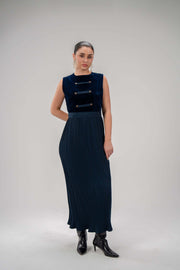 Refined Navy Blue Dress