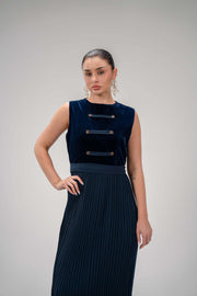 Refined Navy Blue Dress