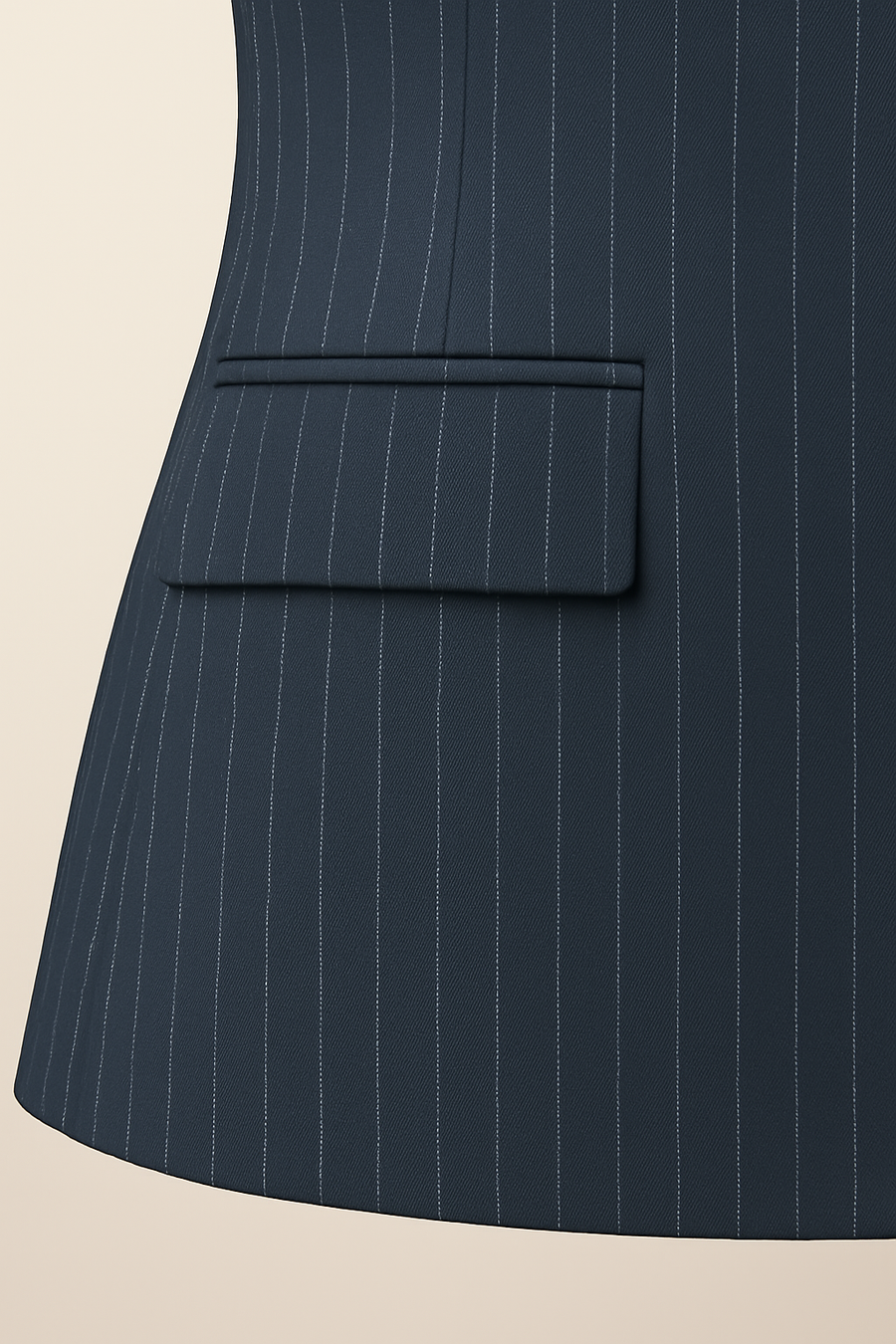 Pinstripe Sleeveless Waistcoat