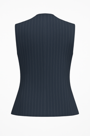 Pinstripe Sleeveless Waistcoat