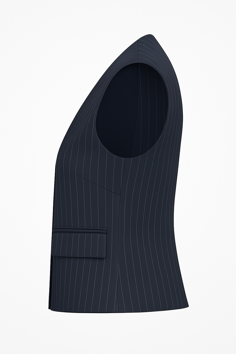 Pinstripe Sleeveless Waistcoat