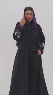 Blackberry Navy blue linen-blend